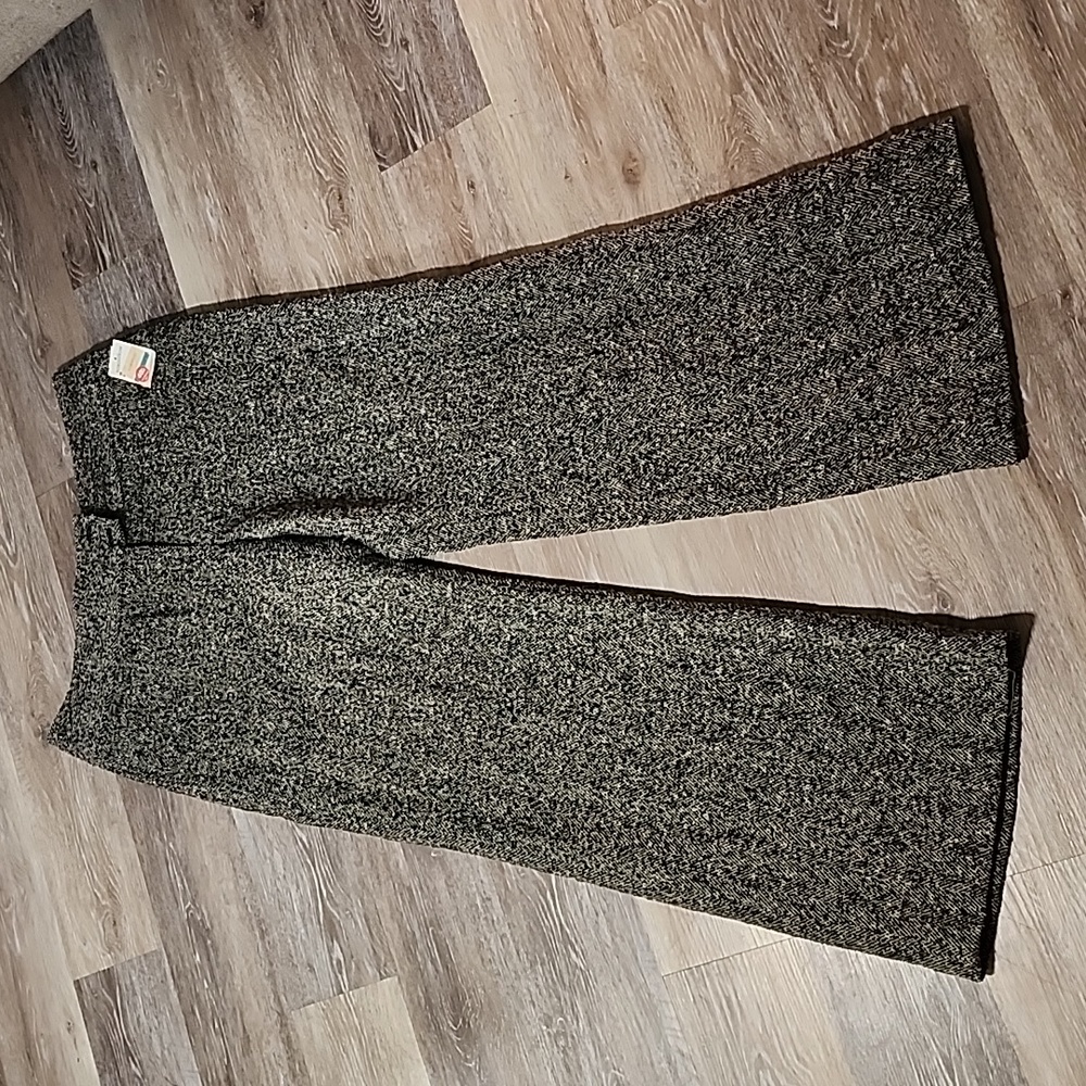 Classiques Entier Black & White Tweed Wide-Leg Pants